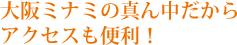 会議大阪ミナミの真ん中だからアクセスも便利！